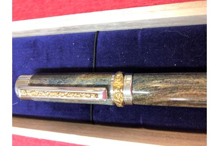 ［手作り］海松(サンゴ)ローマンハーベスト型ボールペン 00147H