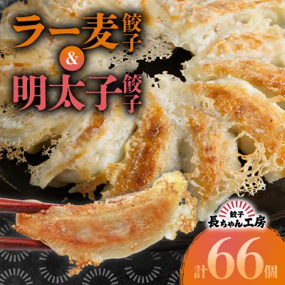 ふるさと納税 上毛町 長ちゃん工房　明太子餃子(15個×2パック)&amp;ラー麦餃子(18個×2パック)