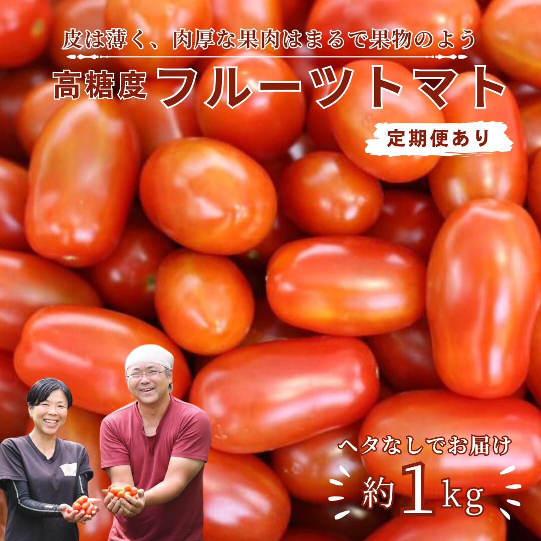 【ふるさと納税】こさゆと農園の高糖度フルーツトマト　1キロ　朝採れ　完熟ミニトマト　ヘタなしトマト[KY-101]