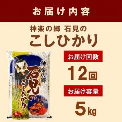 ふるさと納税 浜田市 【毎月定期便】神楽の郷 石見のこしひかり　5kg全12回 |  | 03