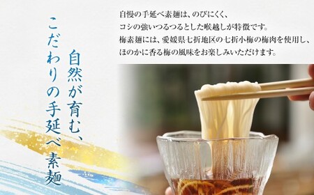 美川手のべ素麵 棒状、玉素麵セット 計43袋 8.14kg ／ （白棒状素麺300g×20、梅棒状素麺250g×4、白玉素麺60g×17、梅玉素麺60g×2） そうめん 素麺 麺 棒状 玉素麺 梅 ウ