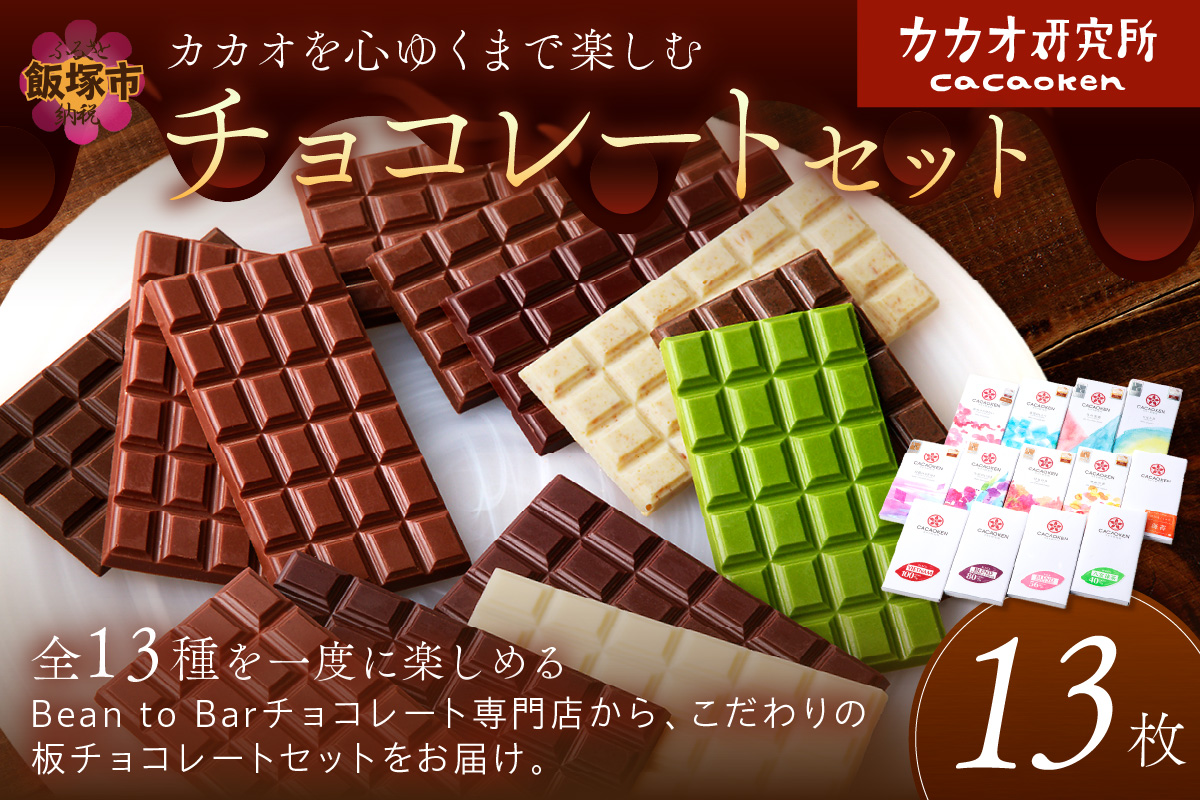 【E-089】カカオ研究所のチョコレートセット(13枚)