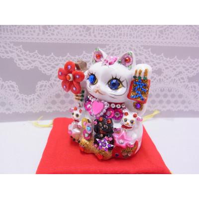 ふるさと納税 中間市 金運ゴージャス(SS) 可愛いインテリア招き猫(赤) |  | 01