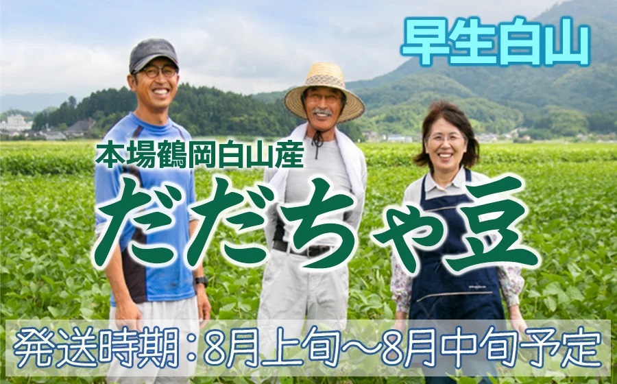 【令和7年産先行予約】 本場鶴岡市白山産 冨樫藤左エ門のだだちゃ豆(早生白山) 1.2kg  (300g×4袋)　K-731