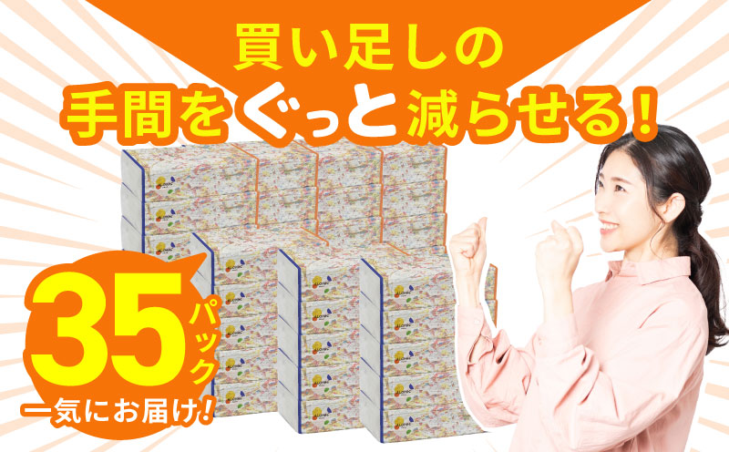 コンパクトペーパータオル 35パック×200枚【ソフトパック 生活用品 ハンドタオル まとめ買い コンパクト 日用品 消耗品 常備品 備蓄 防災】 010B1963
