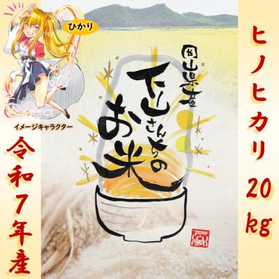 ふるさと納税 岡山市 《岡山県産お米_令和7年産》【ヒノヒカリ】玄米20kg