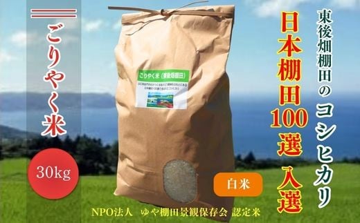 令和7年度産 ごりやく米 東後畑棚田こしひかり白米 30kg 棚田米 長門市 コシヒカリ こしひかり