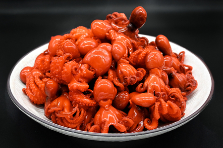 味付けチビたこ からし風味 800ｇ やまさん商店 たこ 蛸 ピリ辛 ちびだこ つまみ 珍味 3箱_BV003