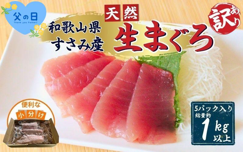 
            【父の日】父の日までにお届け！！【訳あり】和歌山県すさみ産 天然生マグロ 冷凍 生 計1kg（約200g×5パック）　まぐろ マグロ 鮪 赤身 海鮮丼 鮪 寿司 海鮮  小分け 刺身 和歌山 すさみ町 キハダマグロ メバチマグロ 大容量  【scp003-pp】
          