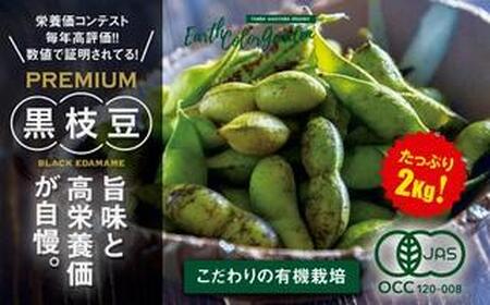 ※予約受付中！※　2026年10月以降発送　丹波篠山産　有機黒枝豆　たっぷり２ｋｇ　(1ｋｇ×２袋） BF06 プレミアム枝豆 日本三大枝豆　丹波篠山黒枝豆 大粒 丹波 黒豆 丹波黒 黒大豆 濃厚 美味しい 旬 ご当地 お取り寄せ グルメ