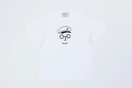 《3》【KEYMEMORY鎌倉】セーラー帽イラストTシャツ WHITE