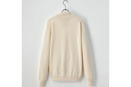ベビーカシミヤ　フルジップ　メンズ　Lサイズ　【ベージュ】 【178003-1】 ｶｼﾐﾔ 天然素材 ｾｰﾀｰ 服 国産 国内製造 ﾍﾞﾋﾞｰｶｼﾐﾔ