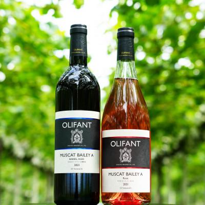 ふるさと納税 大月市 【蔵元直送】笹一酒造のOLIFANT(オリファン)ワイン<赤・ロゼ>飲み比べ2本セット・山梨県大月 |  | 03
