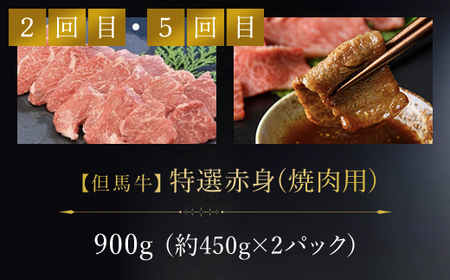 【特選但馬牛定期便】～赤身肉のヘルシーな旨み６回～ AS1M2