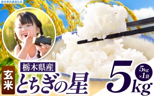 いちご農家さん応援米！ 令和7年度産 玄米 約5kg とちぎの星 | 真岡市産 米 お米 こめ 玄米 ご飯 ごはん とちぎの星 大粒 限定 ふるさと納税  栃木県 真岡市 送料無料