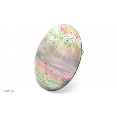 ふるさと納税 加賀市 天の川蒔絵 黒蝶貝ブローチ |  | 01