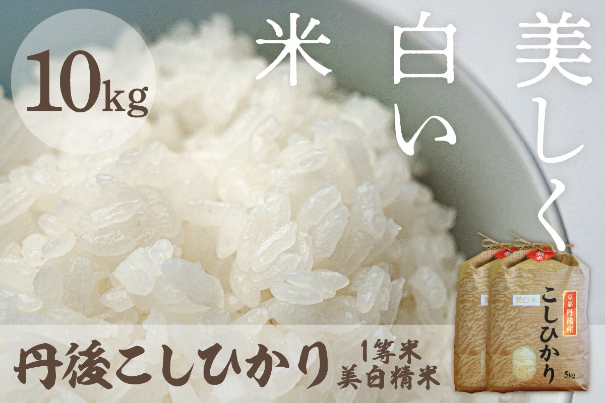 
                  令和8年産 美白精米 丹後こしひかり 10kg(5kg×2) 1等米　京都産 京丹後産 コシヒカリ こしひかり 美白精米 美白米 精米 米 こめ コメ 1等米 R7 ご飯 ごはん 白飯 白米 ふるさと納税 京丹後 丹後 10kg　MU00098～MU00098_03
                