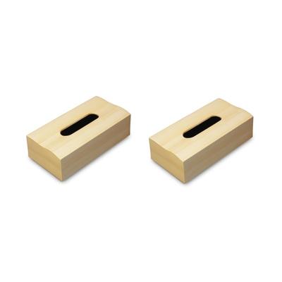 ふるさと納税 海南市 和歌山県海南市 木目塗り ティッシュBOX イエローメープル 2個組 一つ一つ刷毛で描いた木目柄