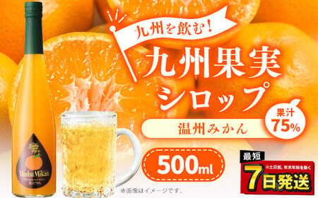九州を飲む！九州果実 シロップ 温州みかん 500ml 1本 約25杯分 フルーツ 果物 ジュース