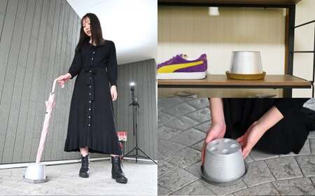 【受皿：ブラック】コンパクト 傘立て （名入れ・飾り文字） 傘 カサ 傘立 アルミ製 かさたて かさ立て 傘たて 名入れ ロゴ 受け皿 シンプル 倒れにくい カフェ サロン 高級感 安定感 業務用 家