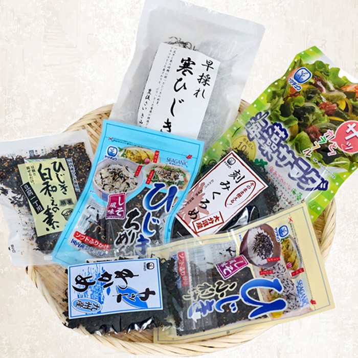 
            海藻セット「海藻便り」 (全7種) 海藻 サラダ ひじき ふりかけ ちりめん くろめ わかめ 常温 乾物 詰め合わせ セット 【opbd007】【山忠】
          