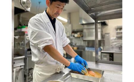 焼くだけ簡単 鮭 味噌漬け 約75g×5切  切り身 焼き魚 冷凍 個包装 料理長のレシピ付 おかず【発酵のまち上越の味】 新潟県 上越市 うみてらす名立