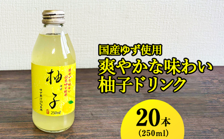 国産ゆず使用爽やかな味わい柚子ドリンク　250ml×20本入 ※着日指定不可_EG02