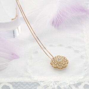 K18 1.0ctダイヤモンド　シンメトリーペンダントネックレス　HH019801