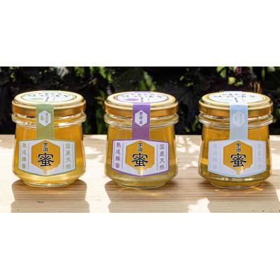ふるさと納税 宇治市 宇治蜜　京都宇治産はちみつ　90g x 3個入り(春の百花・葉芹草・夏の百花)