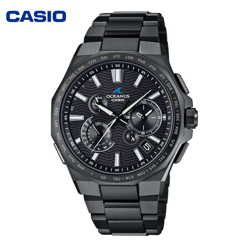 【ふるさと納税】 CASIO 腕時計 OCEANUS OCW-T6000B-1AJF | 時計 ウォッチ watch カシオ オシアナス メンズ 男性 電波 ソーラー お洒落 おしゃれ ファッション コレクション コレクター ブラック black アウトドア 多機能 国内正規品 山形県 東根市