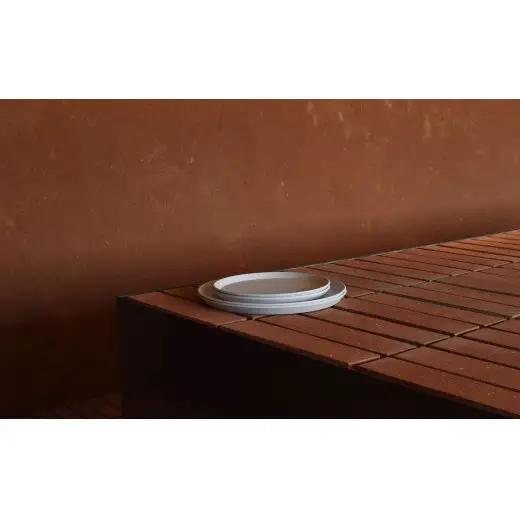 1616/ TY Round Plate 160 & 200 Grey 各2枚セット【1616/arita japan】有田焼 セシリエ・マンツ 北欧 デンマーク 食器 器 うつわ 皿 プレート グレ