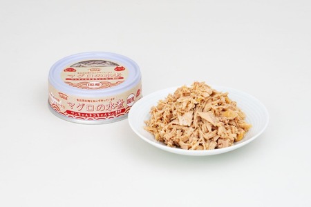 ワンちゃん ネコちゃん 安心素材 めばちまぐろ水煮缶詰 10缶セット ペット用缶詰 【 無添加 無着色 国産 ペット用品 ペットフード 犬 猫ドッグフード キャットフード 】RT1974