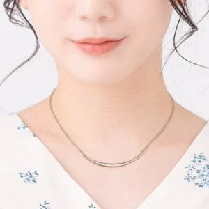 純チタンバーネックレス(カーブプレート)42cm【1645486】