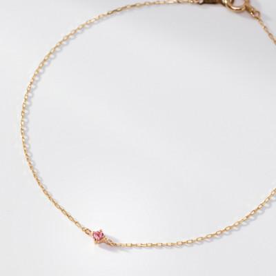 ふるさと納税 大津市 【K10 ピンクトルマリンブレスレット】10月誕生石 毎日輝く天然石ジュエリー 10金 ゴールド |  | 02