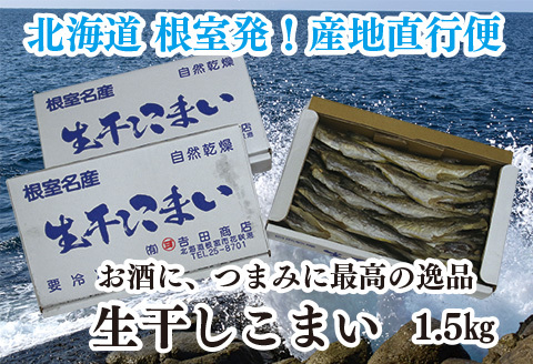 【北海道根室産】生干しこまい500g×3箱(計1.5kg) A-35020