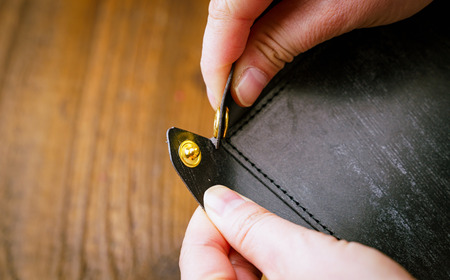 ブライドルレザー のレザートレー＜ゴールド＞｜小物入れ 革小物 革製品 ブライドルレザー 革 職人  埼玉県 草加市