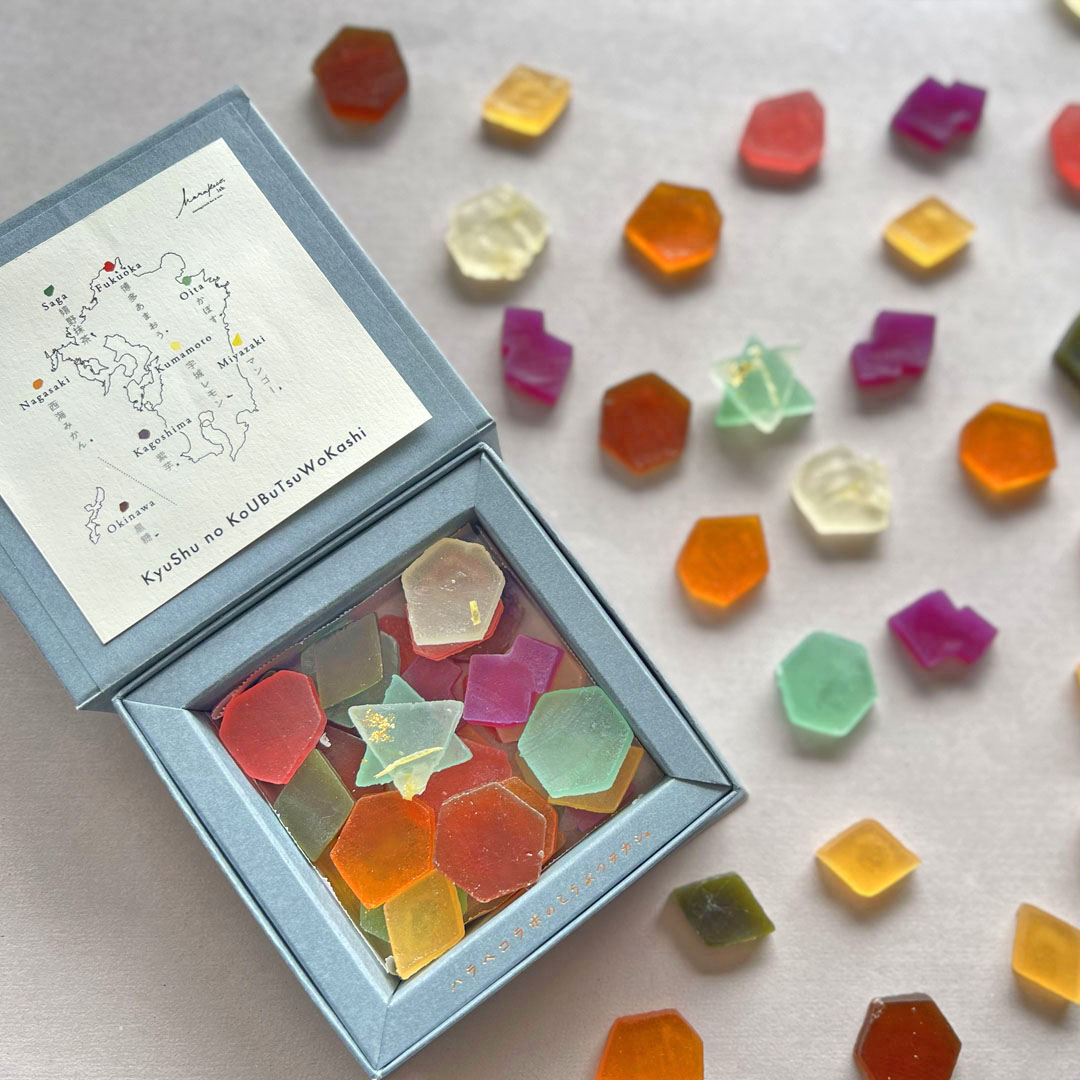 こうぶつヲカシ（琥珀糖）2種セットB（こうぶつのカケラ100g、九州のこうぶつヲカシ100g）福岡市