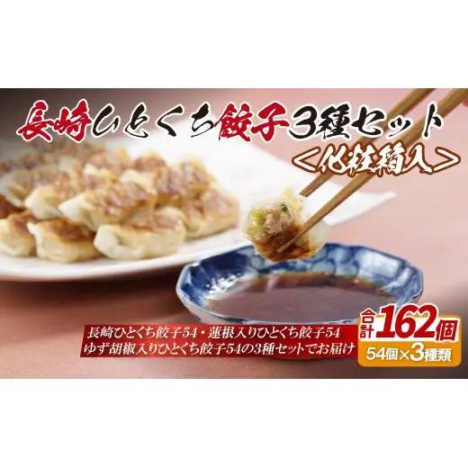 長崎 ひとくち餃子 餃子 3種  総計162個！【長崎中華本舗】