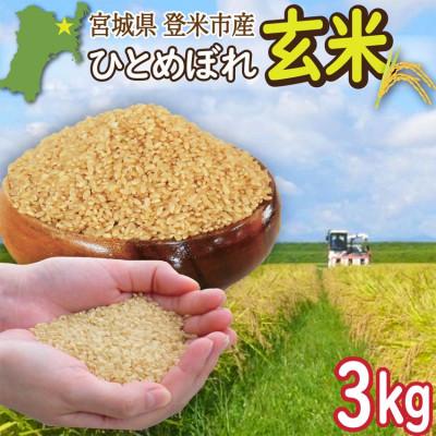 ふるさと納税 登米市 宮城県登米市産 ひとめぼれ 玄米 3kg【令和7年産】
