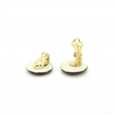 ふるさと納税 瑞浪市 【美濃焼】白むらタイルイヤリング(直径20mm) |  | 01