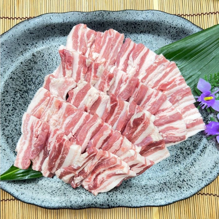 ＜岩島屋＞恵那山麓寒天そだち「三浦豚」焼肉用（バラカルビ）250g×3（計750g）