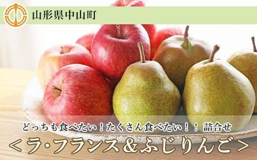 【2025年11月以降お届け】☆どっちも食べたい！たくさん食べたい！！詰合せ＜ラ・フランス＆ふじりんご＞各8玉