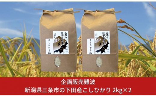 新米 コシヒカリ 4kg(2kg×2) 新潟県三条市下田産こしひかり 新潟県産コシヒカリ 精米 白米 三条市下田産コシヒカリ【010S179】