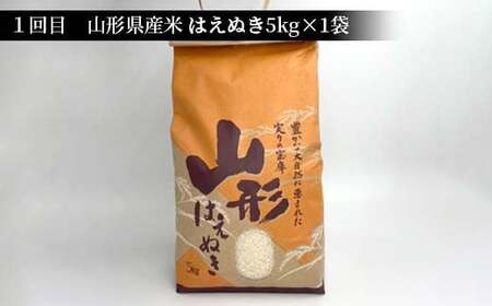 《先行予約》令和7年産 山形県産米 5kg 食べ比べ定期便（全3回） 精米 米 お米 おこめ 山形県 新庄市 F3S-2510
