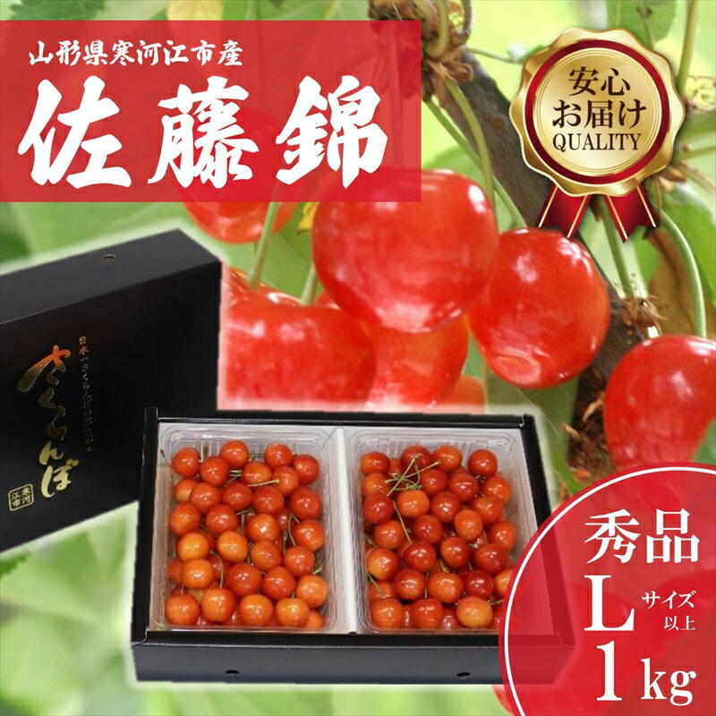 【ふるさと納税】山形県産 さくらんぼ 「佐藤錦」Lサイズ以上 秀品 1kg（500g×2） バラ詰め 山形県産 【2025年6月上旬頃〜下旬頃発送予定】／ お取り寄せ フルーツ 果物 果実 ご当地 特産 道の駅 チェリーランド さがえ ドライブ 旅行 土産 2025年産 令和7年産 1キロ