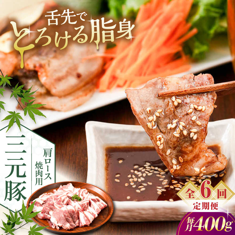 【ふるさと納税】【全6回定期便】平田牧場 肩ロース 焼肉用 400g (200g×2P)《喜茂別町》【平田牧場】 肉 豚肉 ロース 焼肉 スライス 冷凍配送 定期便 北海道 平田牧場 三元豚 [AJAP149] 84000 84000円