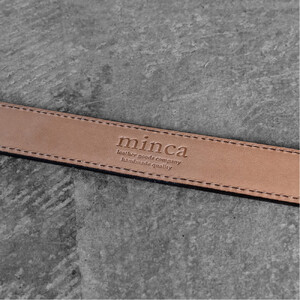 栃木レザー使用｜希少ハーネスレザーの贅沢ビジネスベルト｜Business belt｜チョコ｜minca（全3色）