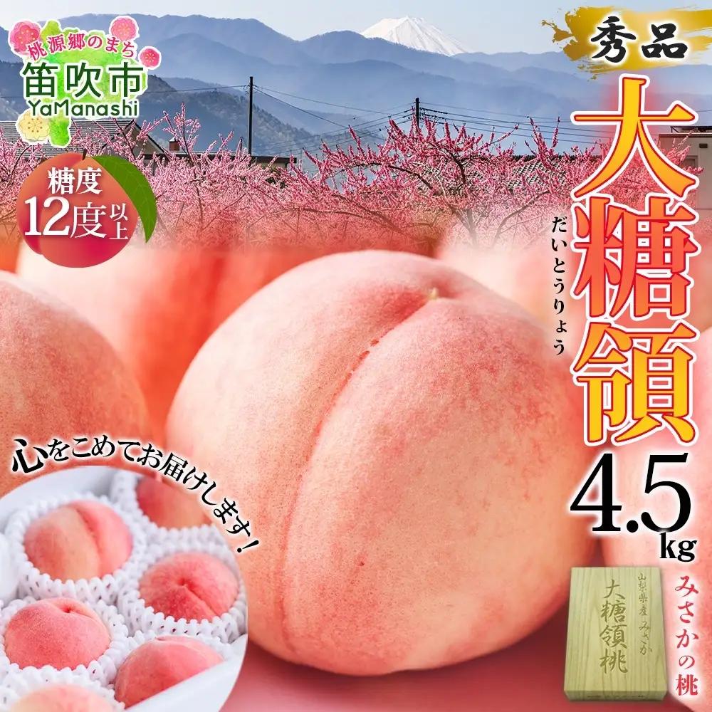 【2026年発送★先行予約】桃 秀品 4.5kg 大糖領 糖度12％以上※クール便配送 177-003-26y