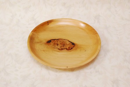 青森ひば　瘤杢（こぶもく）入り器（丸）