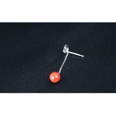 ふるさと納税 室戸市 赤サンゴ ぶら下がりピアス |  | 02